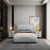 Trilif Luxury Upholstered Bed in Leatherette - Luxe Maple