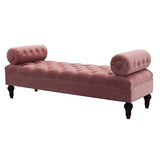 Tiffo Suede Lounger in Blush Pink Color - Luxe Maple