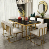 London Luxury Dining Table in Suede - Luxe Maple