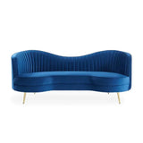 Jack Premium Upholstered Curved Sofa - Luxe Maple
