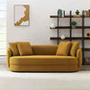 Omaxe Luxury Modern Suede Sofa Set In Mustard