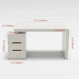 Cosco Study Table In White - Luxe Maple