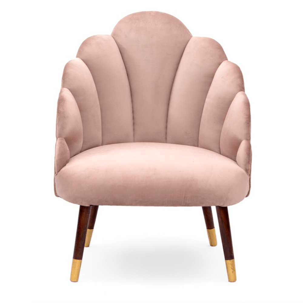 Peacock Suede Accent Chair - Luxe Maple