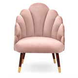 Peacock Suede Accent Chair - Luxe Maple