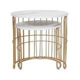 Nature Lover Golden Nesting Table Set of Two - Center Table