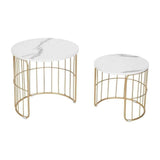 Nature Lover Golden Nesting Table Set of Two - Center Table