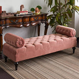 Tiffo Suede Lounger in Blush Pink Color - Luxe Maple