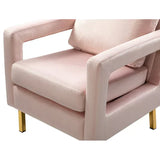 Jojo Upholstered Accent Chair in Suede - Luxe Maple