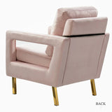 Jojo Upholstered Accent Chair in Suede - Luxe Maple