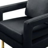 Jojo Upholstered Accent Chair in Suede - Luxe Maple