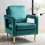 Jojo Upholstered Accent Chair in Suede - Luxe Maple