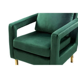 Jojo Upholstered Accent Chair in Suede - Luxe Maple