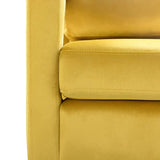 Jojo Upholstered Accent Chair in Suede - Luxe Maple