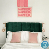 Uniline Pro Luxury Upholstered Bed in Suede - Luxe Maple