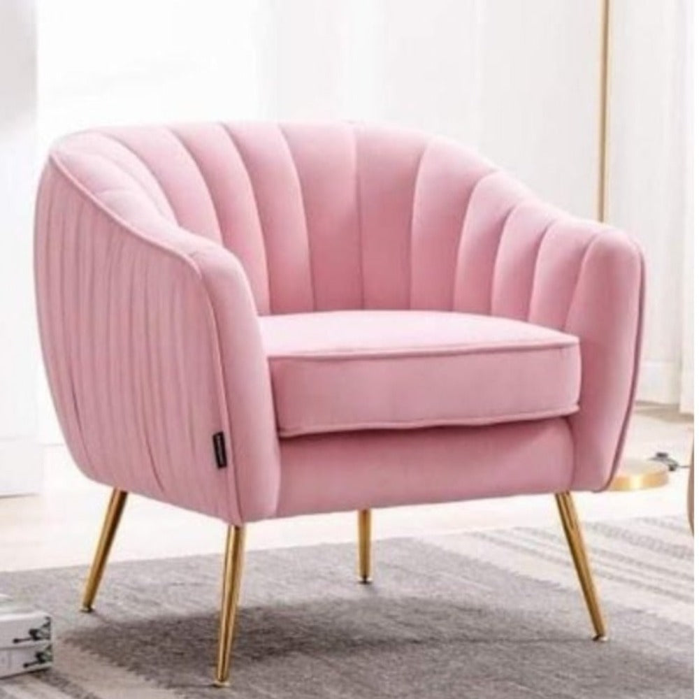 Patro Upholstered Accent Chair in Suede - Luxe Maple