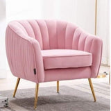 Patro Upholstered Accent Chair in Suede - Luxe Maple