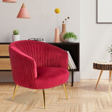 Texo Upholstered Accent Chair in Suede - Luxe Maple