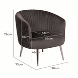 Texo Upholstered Accent Chair in Suede - Luxe Maple