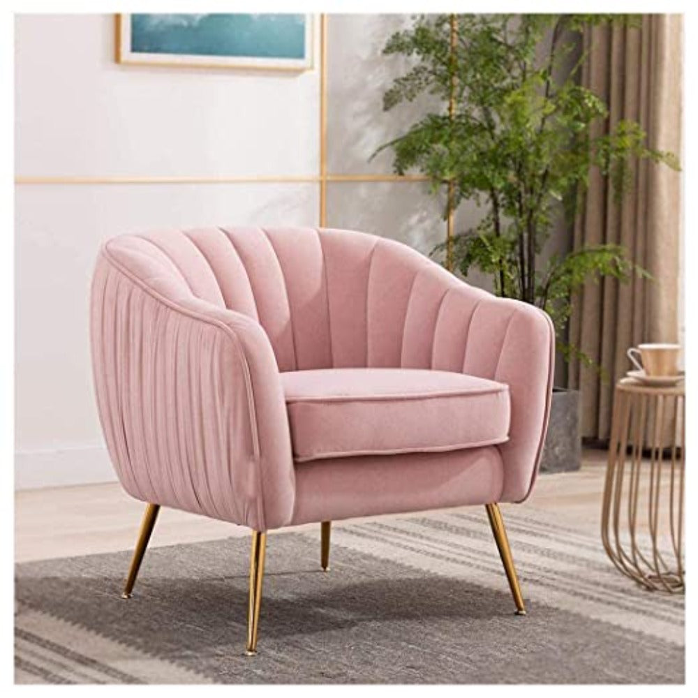 Patro Upholstered Accent Chair in Suede - Luxe Maple