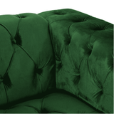 Sagawood Velvet Tufted Sofa Set - Luxe Maple