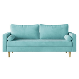 Craftmen Modern Sofa Set in Suede Fabric - Luxe Maple