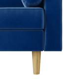 Craftmen Modern Sofa Set in Suede Fabric - Luxe Maple