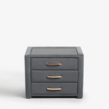 Frankie Upholstered 3 Drawer Bedside
