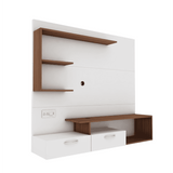 Viny TV Panel- Frosty White- Upto 55 inches TV - Luxe Maple