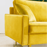 Block Down Straight Line Sofa Set - Luxe Maple