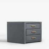 Frankie Upholstered 3 Drawer Bedside