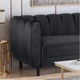 Bobran Modern Sofa Set in Suede - Luxe Maple