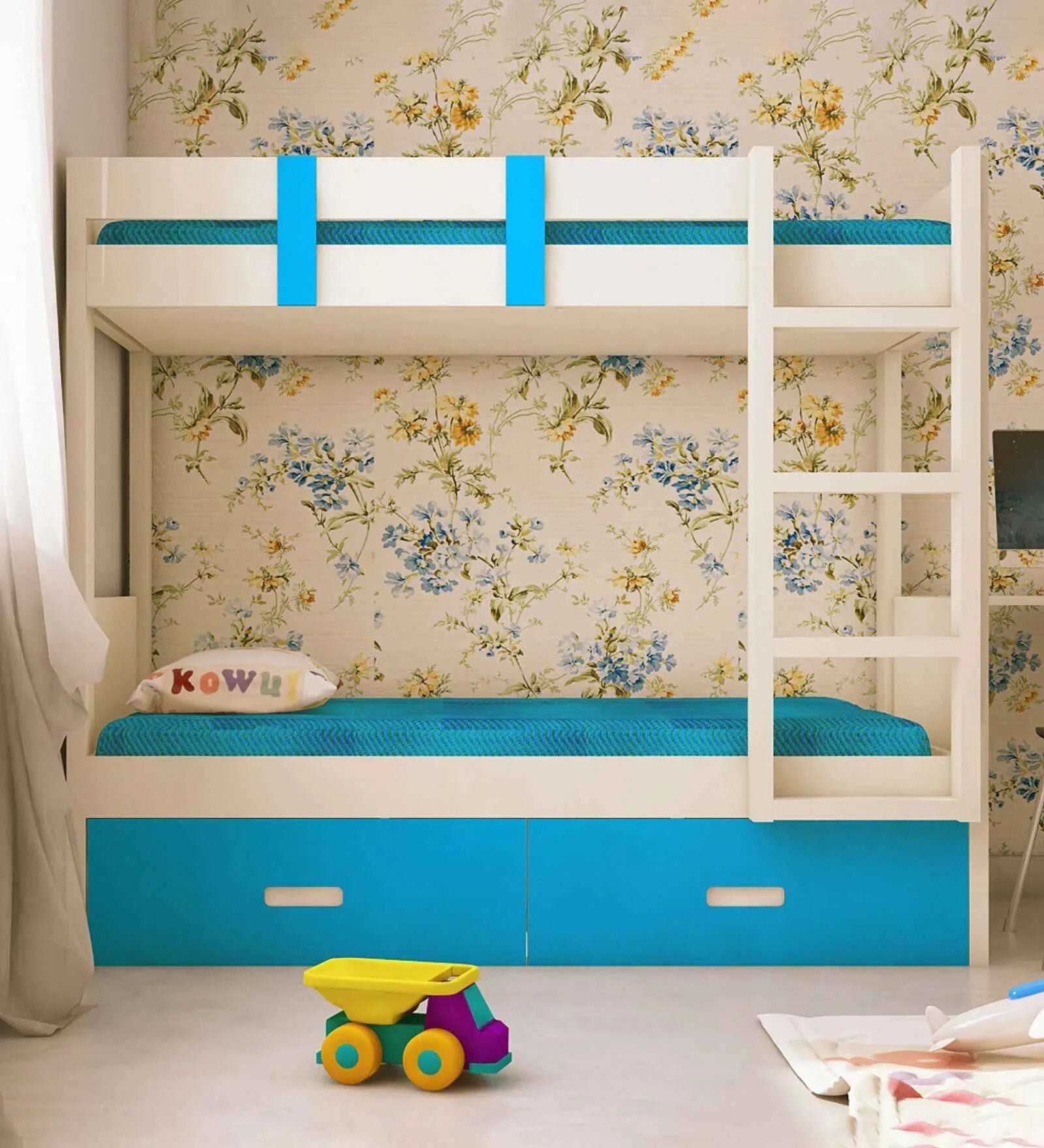 Adona Bunk Bed In White - Luxe Maple