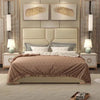 American Luxury Upholstered Bed in Suede | Premium Designer Bed - Luxe Maple