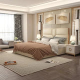 American Luxury Upholstered Bed in Suede | Premium Designer Bed - Luxe Maple