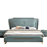 Apollo Luxury Upholstered Bed in Leatherette | Premium Bed - Luxe Maple