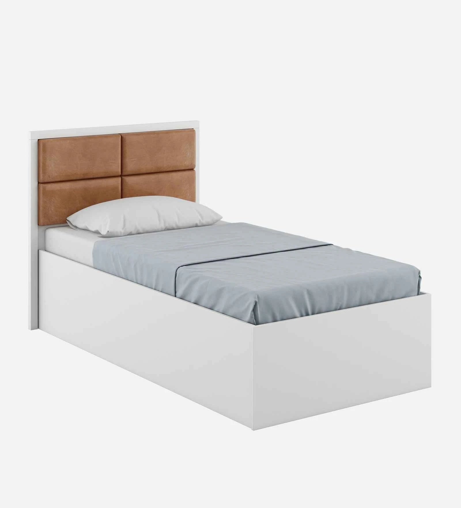 Astro Single Wooden Bed In White - Luxe Maple