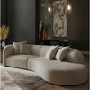 Remix Premium Upholstered Curved Sofa - Luxe Maple