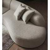 Remix Premium Upholstered Curved Sofa - Luxe Maple