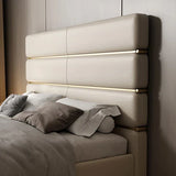 Becton Luxury Upholstered Bed in Leatherette | Premium Bed - Luxe Maple