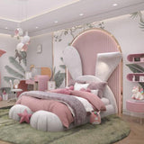 Big Bunny Premium Upholstered Kids Bed in Suede – Luxury Kids Bed - Luxe Maple