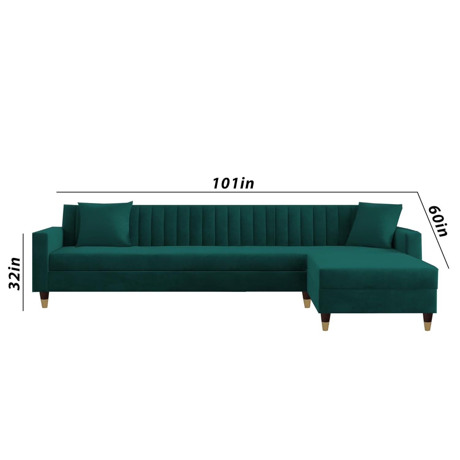 Bosco Luxury Sectional Sofa in Suede | Modern L Shape Sofa - Luxe Maple