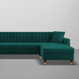 Bosco Luxury Sectional Sofa in Suede | Modern L Shape Sofa - Luxe Maple