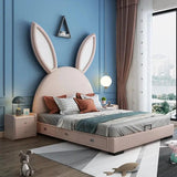 Bunny Luxury Upholstered Kids Bed in Suede | Premium Kids Bed - Luxe Maple