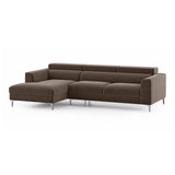 Chessa Sectional Suede Sofa Set - Luxe Maple - Luxe Maple
