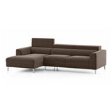 Chessa Sectional Suede Sofa Set - Luxe Maple - Luxe Maple