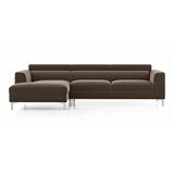 Chessa Sectional Suede Sofa Set - Luxe Maple - Luxe Maple
