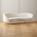Curvo Premium Upholstered Curved Sofa - Luxe Maple