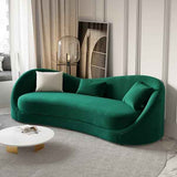 Curvy Premium Sofa Set In Suede - Luxe Maple