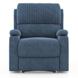 Daw Fabric One Seater Manual Recliner In Blue - Luxe Maple