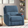 Daw Fabric One Seater Manual Recliner In Blue - Luxe Maple